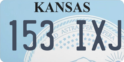KS license plate 153IXJ