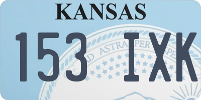KS license plate 153IXK