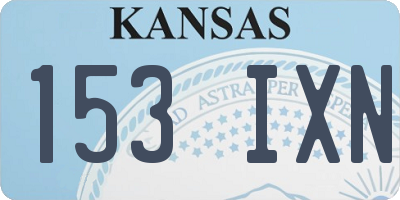 KS license plate 153IXN
