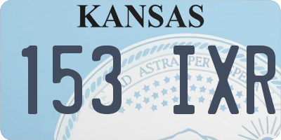 KS license plate 153IXR