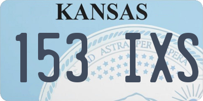 KS license plate 153IXS