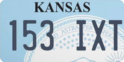 KS license plate 153IXT
