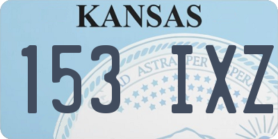 KS license plate 153IXZ