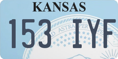 KS license plate 153IYF