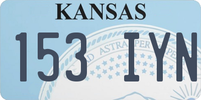 KS license plate 153IYN