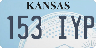 KS license plate 153IYP
