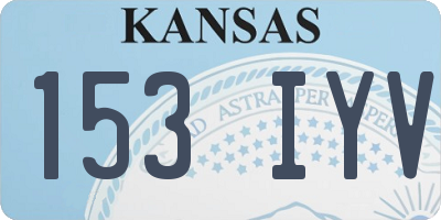 KS license plate 153IYV