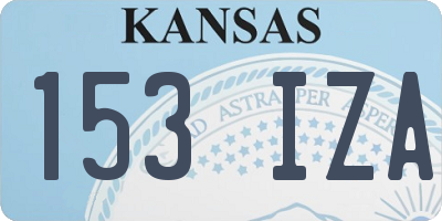 KS license plate 153IZA