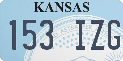 KS license plate 153IZG