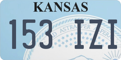 KS license plate 153IZI
