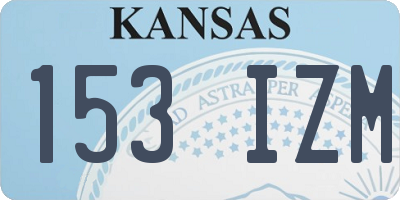 KS license plate 153IZM