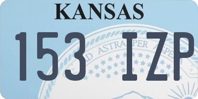 KS license plate 153IZP