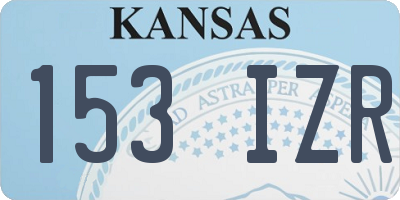 KS license plate 153IZR