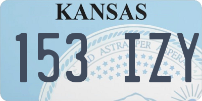 KS license plate 153IZY