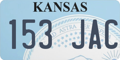 KS license plate 153JAC