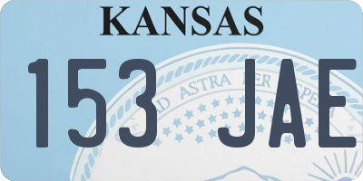 KS license plate 153JAE