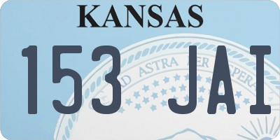 KS license plate 153JAI