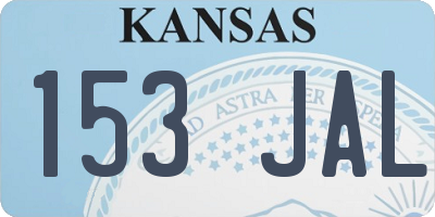 KS license plate 153JAL