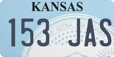 KS license plate 153JAS