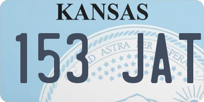 KS license plate 153JAT