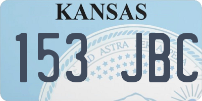 KS license plate 153JBC