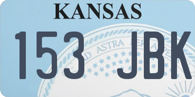 KS license plate 153JBK
