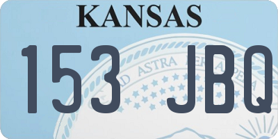 KS license plate 153JBQ