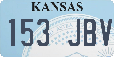 KS license plate 153JBV