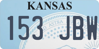 KS license plate 153JBW