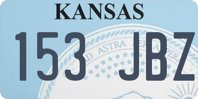 KS license plate 153JBZ