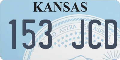 KS license plate 153JCD