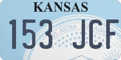 KS license plate 153JCF