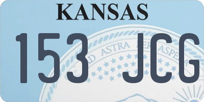 KS license plate 153JCG