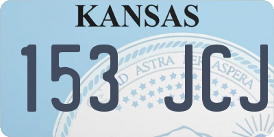KS license plate 153JCJ