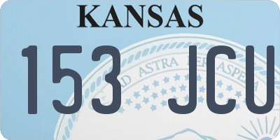 KS license plate 153JCU