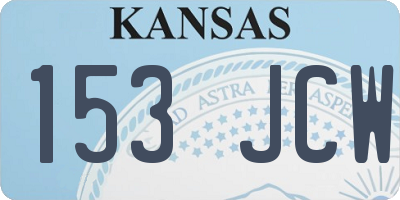 KS license plate 153JCW