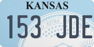 KS license plate 153JDE