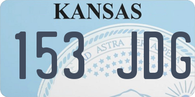 KS license plate 153JDG