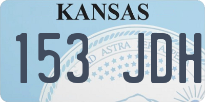 KS license plate 153JDH