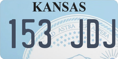 KS license plate 153JDJ