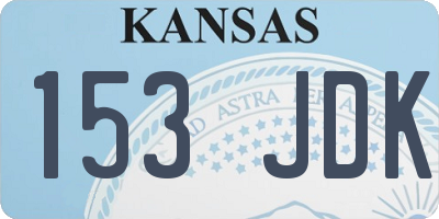 KS license plate 153JDK