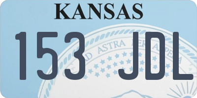 KS license plate 153JDL