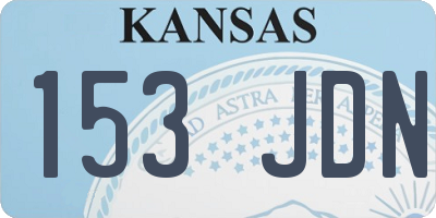KS license plate 153JDN