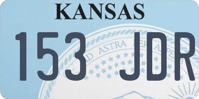 KS license plate 153JDR