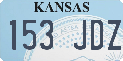 KS license plate 153JDZ