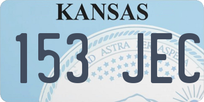 KS license plate 153JEC