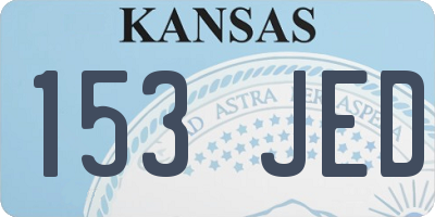KS license plate 153JED