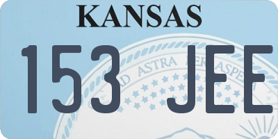 KS license plate 153JEE
