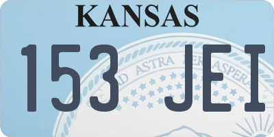 KS license plate 153JEI