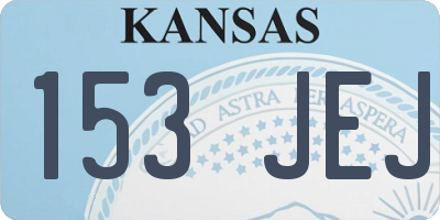 KS license plate 153JEJ